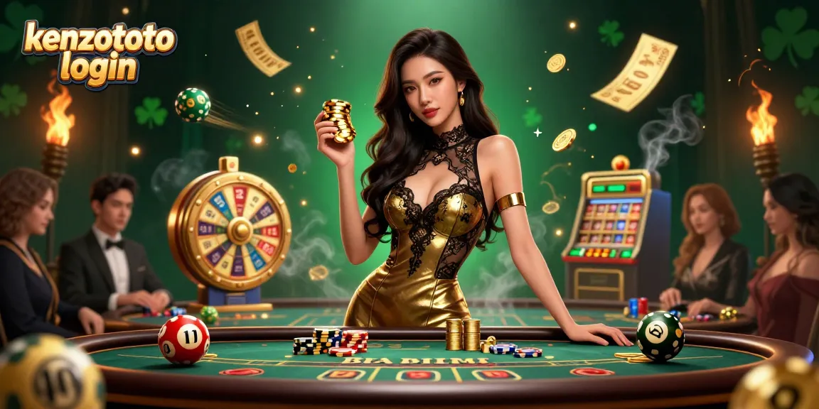 Experience winning with kenzototo login at the live lottery scene featuring vibrant characters and exciting elements.
