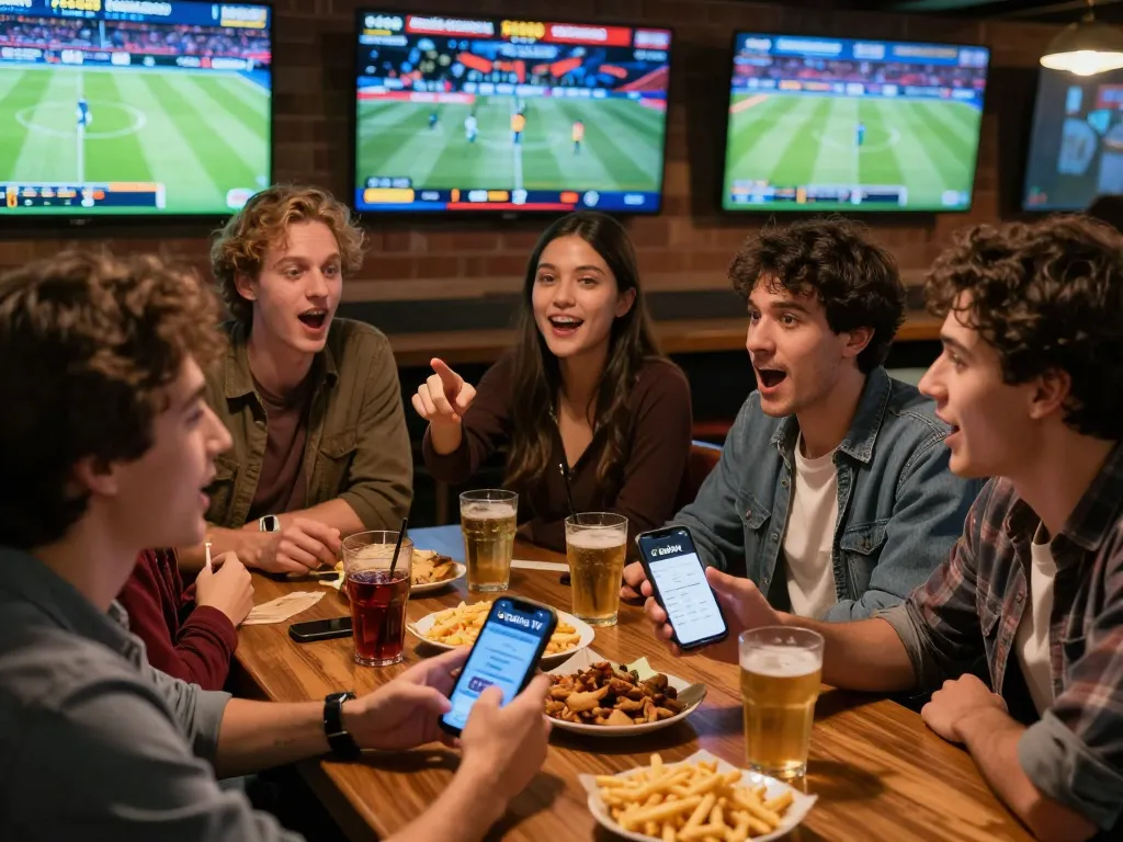 Cakhia TV users actively discussing strategies while watching sports, highlighting the thrill of online betting.