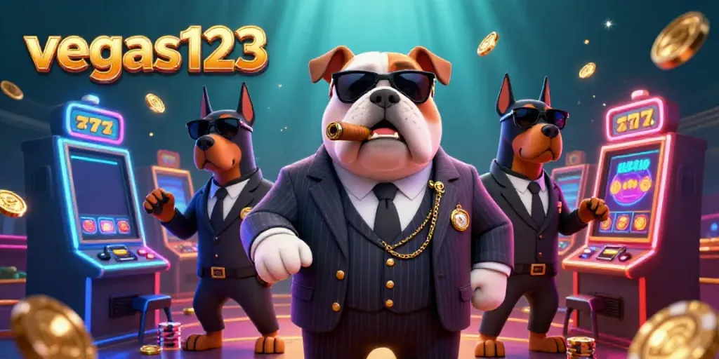 Aktifkan vegas123 dengan karakter kasino yang megah dan mesin slot berkilau.