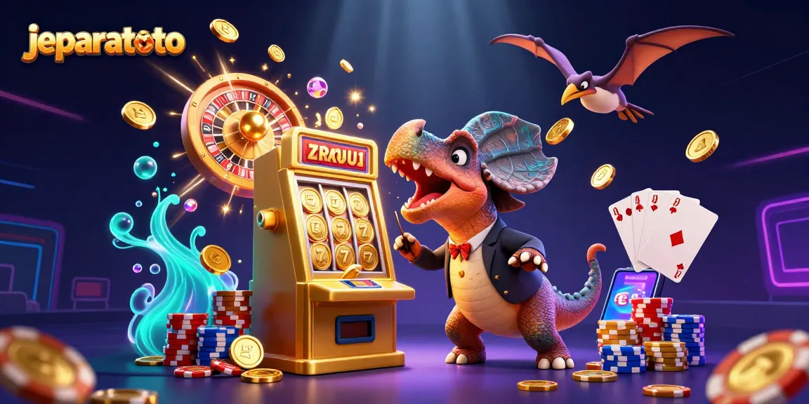 Experience thrilling jackpots at jeparatoto with nostalgic casino vibes and animated characters catching big wins!