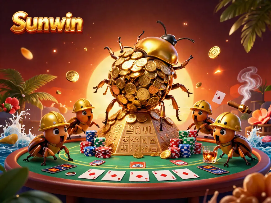 Engage in thrilling gameplay with Sunwin's iconic golden beetle, symbolizing success and fortune.