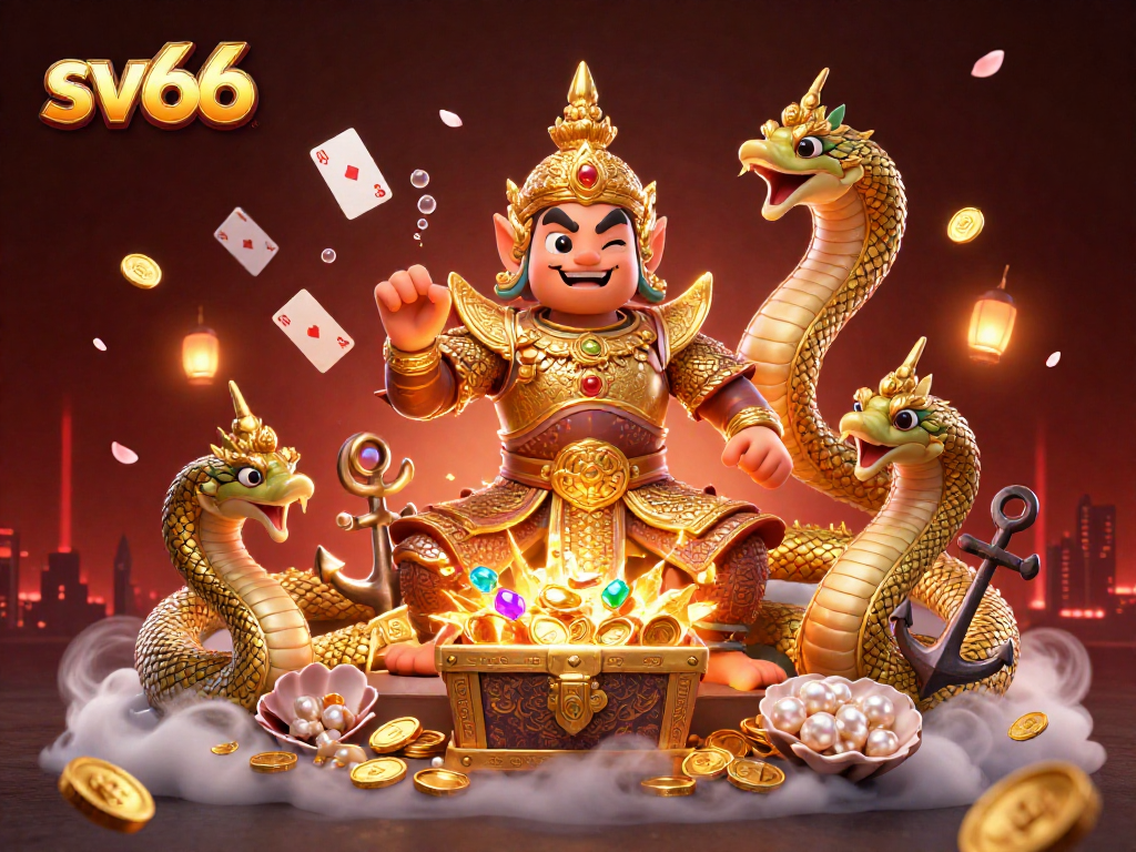 Experience the thrill of sv66 with a colorful casino-themed illustration showcasing underwater treasures and vibrant characters.