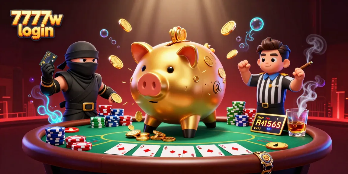 Experience thrilling gameplay with 7777w login, featuring colorful poker elements and dynamic characters.