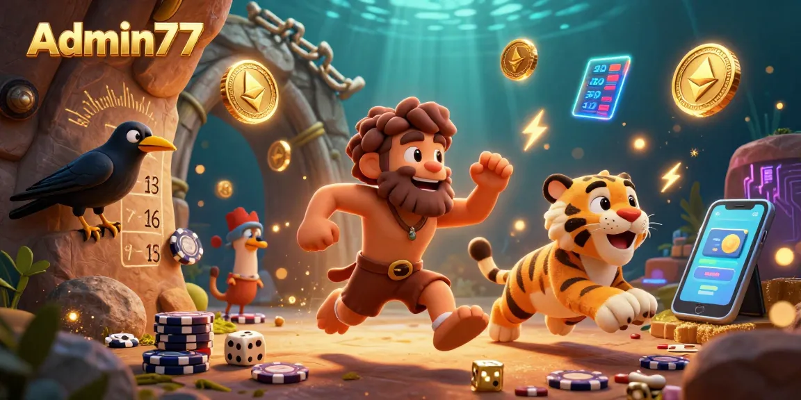 Experience thrilling wins with Admin77 at a vibrant prehistoric casino filled with crypto excitement.