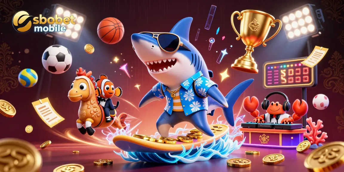 Experience sbobet mobile gaming with vibrant characters and exciting elements in this dynamic scene.