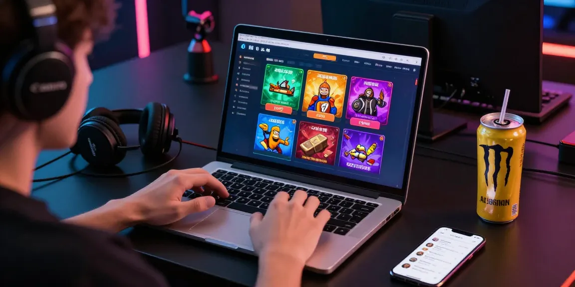 Pengguna bukumimpi138 login dengan antarmuka permainan digital di laptop di ruang bermain modern.