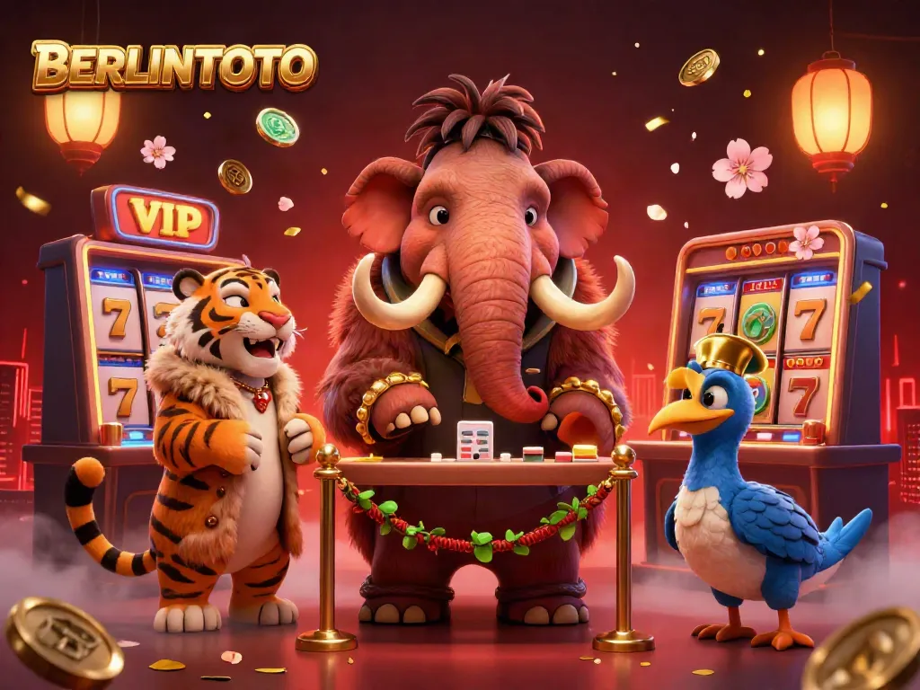 Experience thrilling gaming action at BERLINTOTO, where vibrant slot machines and characters come alive.