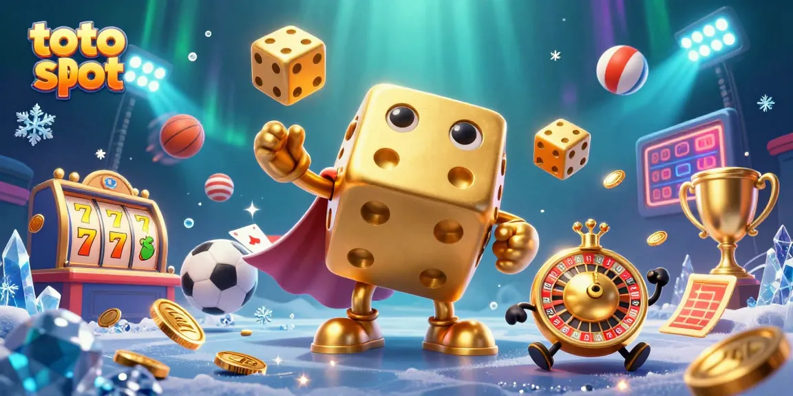 Slot di toto slot dengan dadu emas dan elemen perjudian yang menarik.