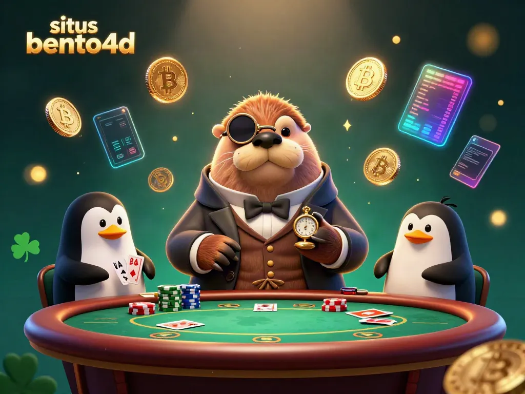 Experience underwater poker action with situs bento4d featuring a jolly walrus, a penguin dealer, and a bluffing pufferfish.