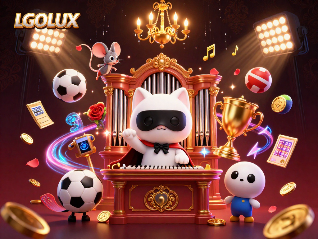 Engage with thrilling sporting action as LGOLUX elevates your betting experience in a dynamic 3D casino scene.