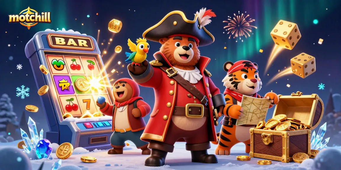 Experience the thrill of motchill with vibrant slot machines and lively casino elements
