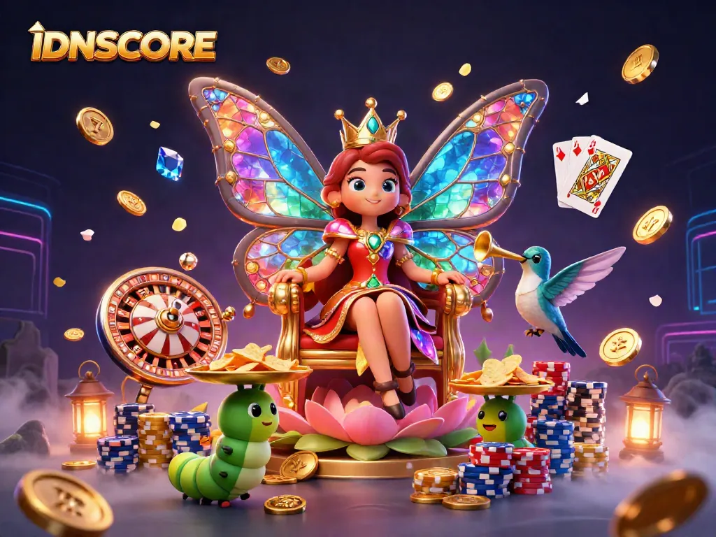 IDNSCORE offers an exquisite 3D casino experience featuring vibrant characters and thrilling game elements.