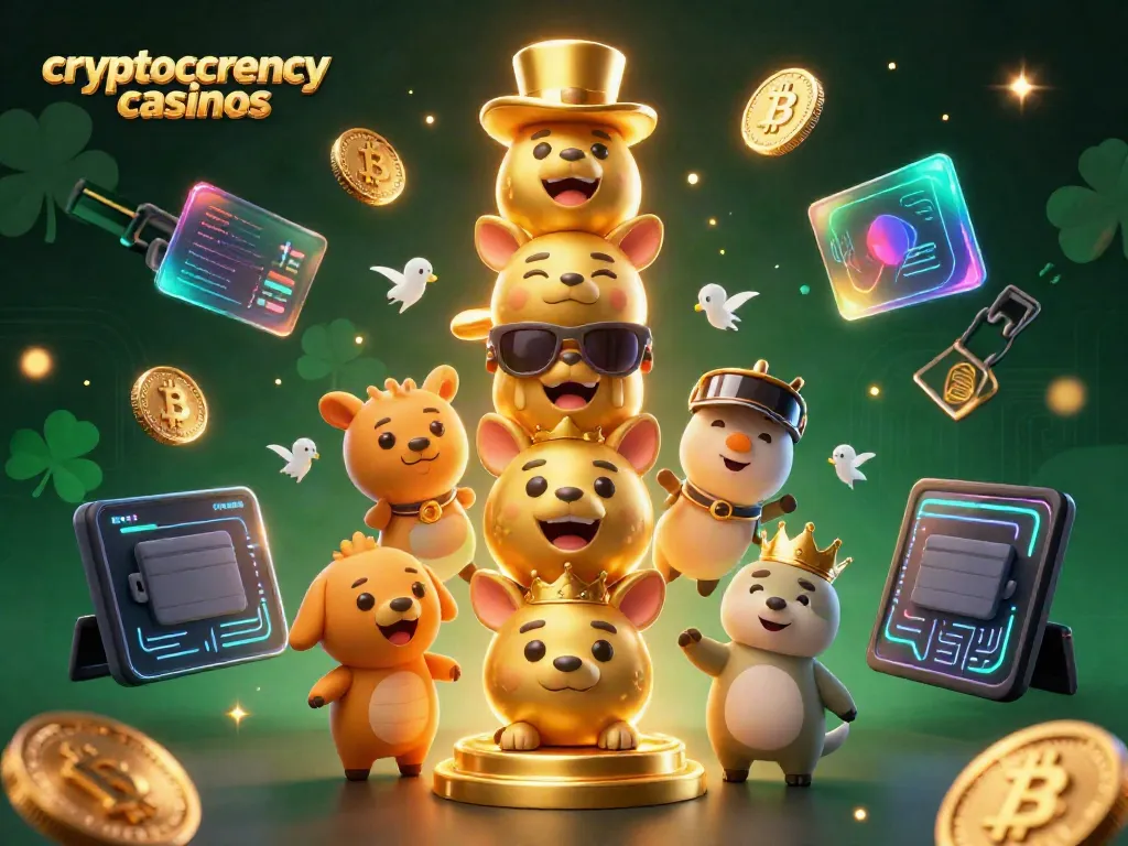 Experience cryptocurrency casinos with a lively totem pole and dynamic gambling elements.