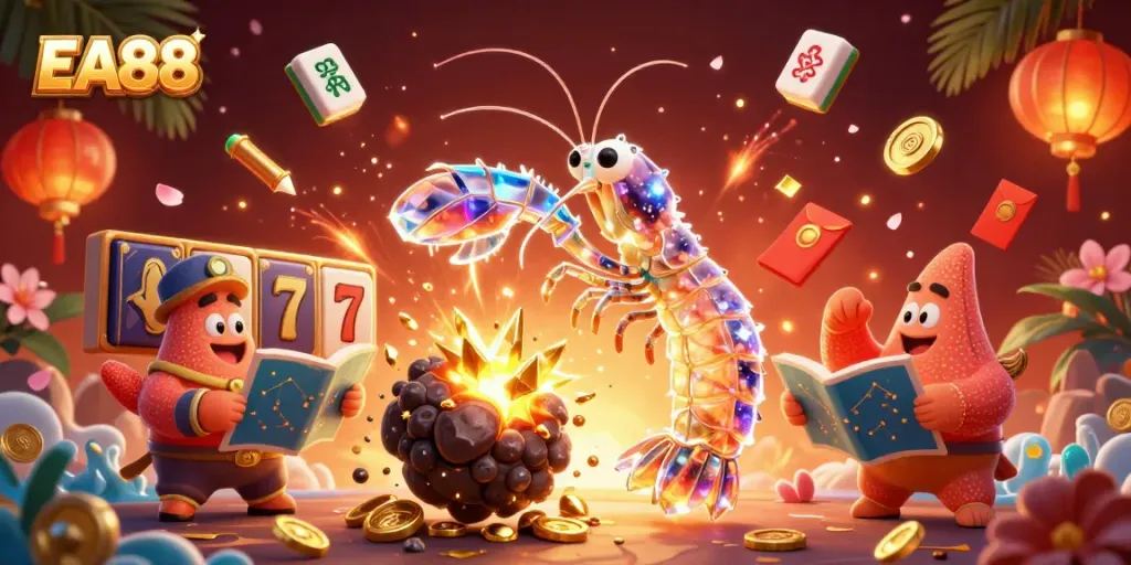 Experience winning thrills with EA88 Casino, featuring vibrant galactic elements and dynamic gaming symbols for an immersive online adventure.