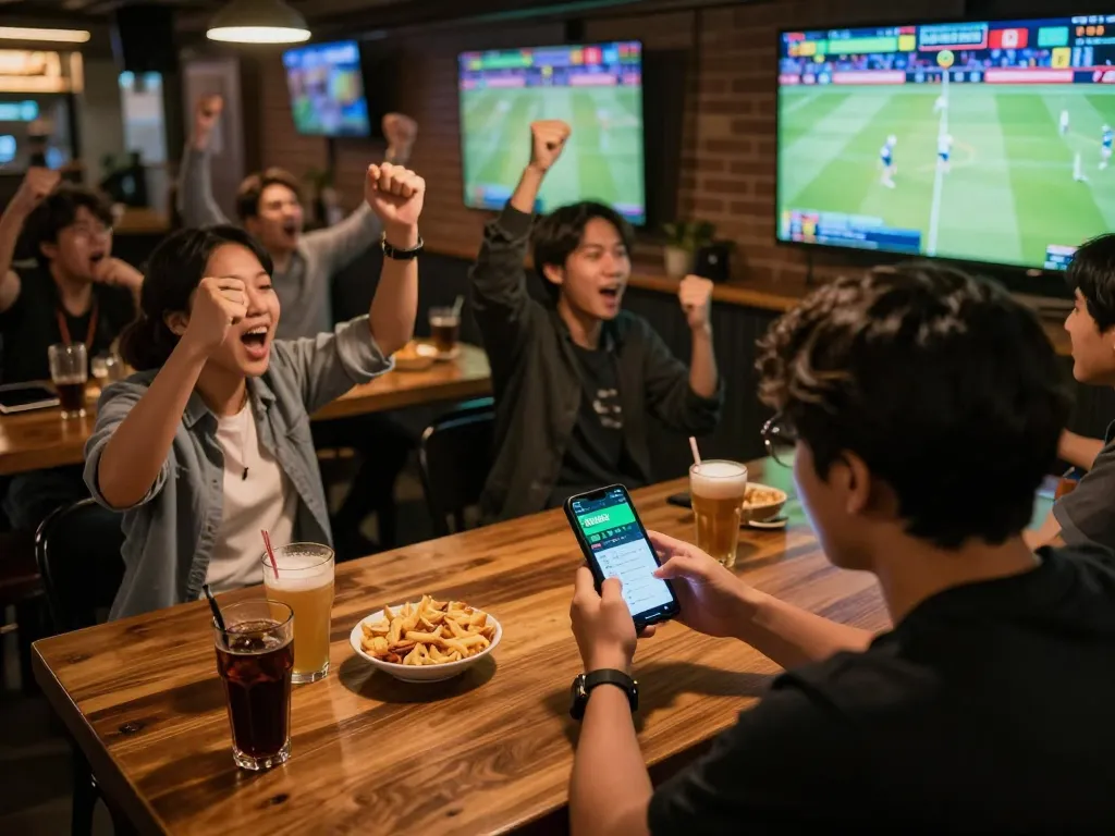 Engaging in live betting on the Fun88 app during a vibrant sports event.