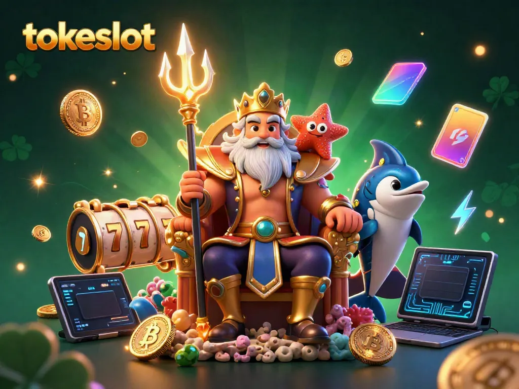 Experience excitement at Tokeslot with vibrant characters and dynamic slot gaming elements.
