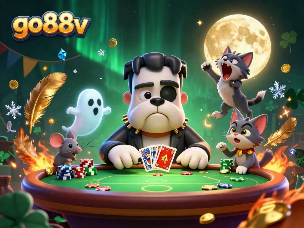 Reveal winning strategies at go88v with a dynamic poker scene complete with engaging characters.