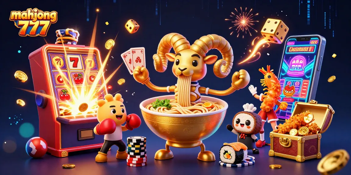 Experience the excitement of mahjong 777 with vibrant characters and casino elements in a lively scene.