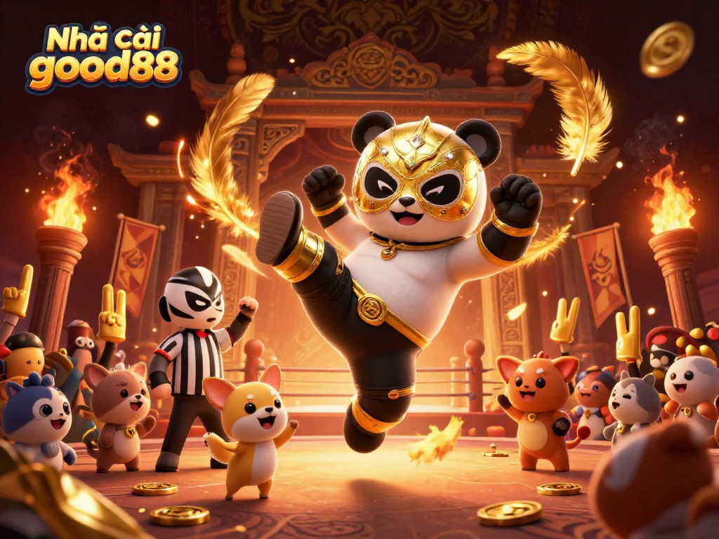 Experience the thrill of betting at Nhà cái good88 with vibrant gaming scenes and dynamic characters.