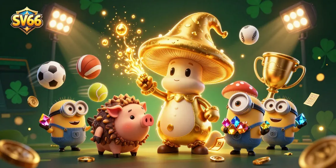 Experience exciting winnings at SV66 casino with this vibrant fantasy illustration featuring magical characters.