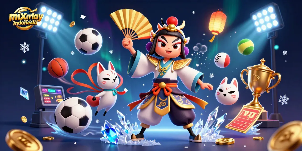 Experience the thrilling mix parlay Indonesia with dynamic sports betting elements in this vibrant scene.