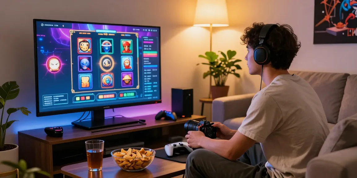 Nagahitam303 daftar dengan gamer menikmati permainan slot online di ruang tamu modern.