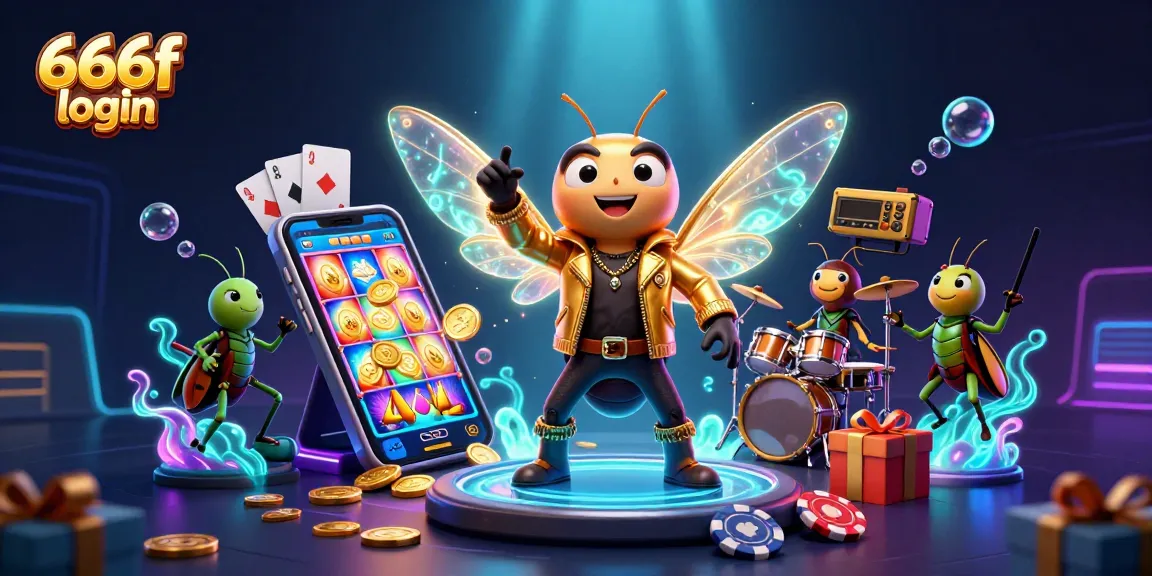 Spin and win at 666f login with vibrant casino-themed 3D illustration and fun game elements.