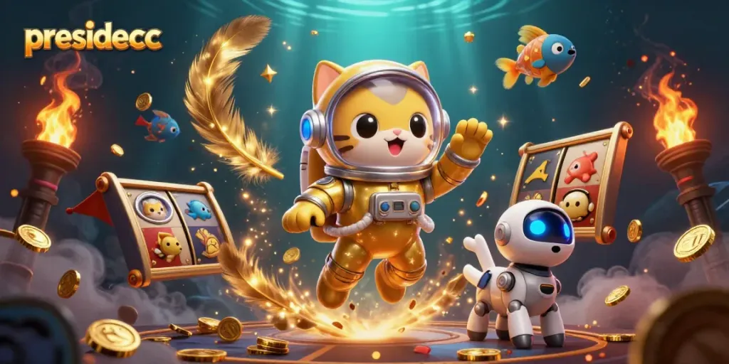 Experience fun gaming moments with presidencc in a vibrant, fantastical casino-themed universe.