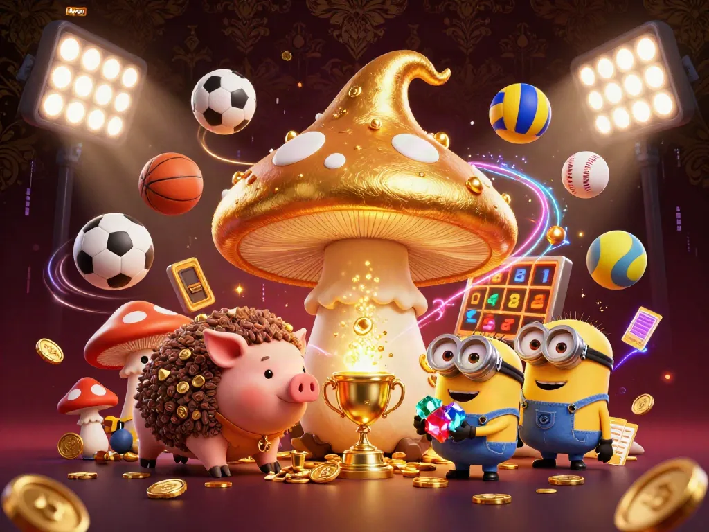MPOID showcases a dynamic 3D wizard scene blending treasure and sports betting elements in a magical atmosphere.