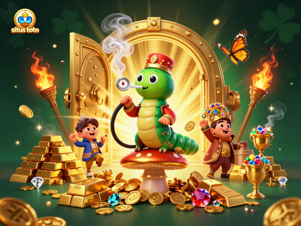Raih kemenangan di situs toto dengan ilustrasi kasino penuh warna dan ikon permainan.