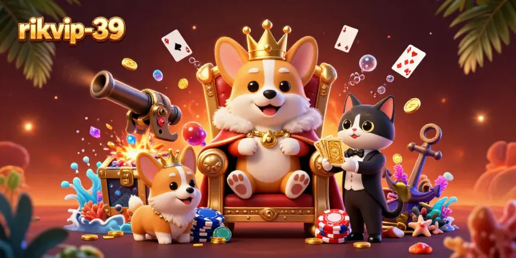 Experience the thrill of rikvip-39 with a royal gaming scene filled with riches and excitement.
