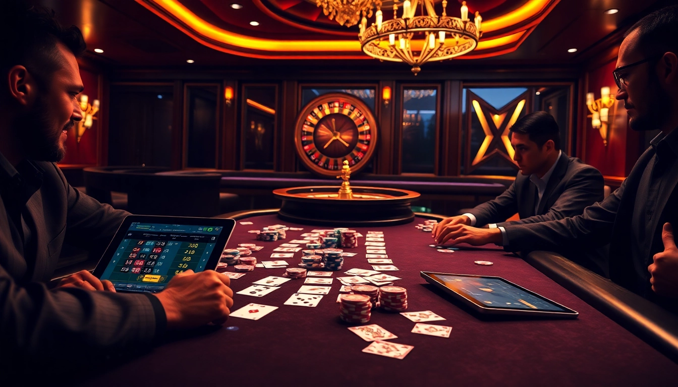 Experience thrilling gameplay at a high-stakes poker table showcasing https://na777unduh.com excitement and strategy.