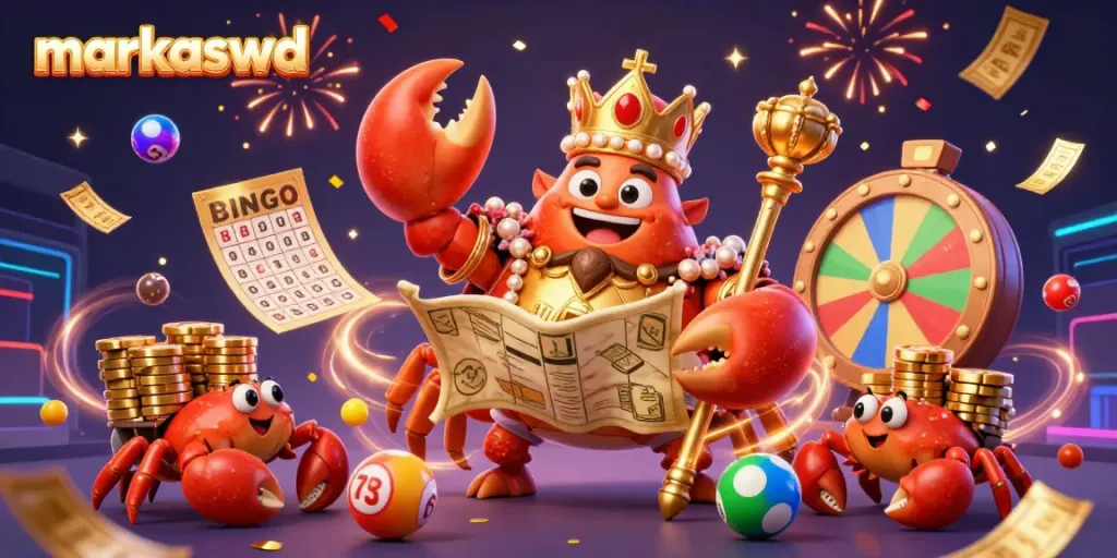 Play exciting games with markaswd in a vibrant casino ambiance filled with colorful lottery elements.