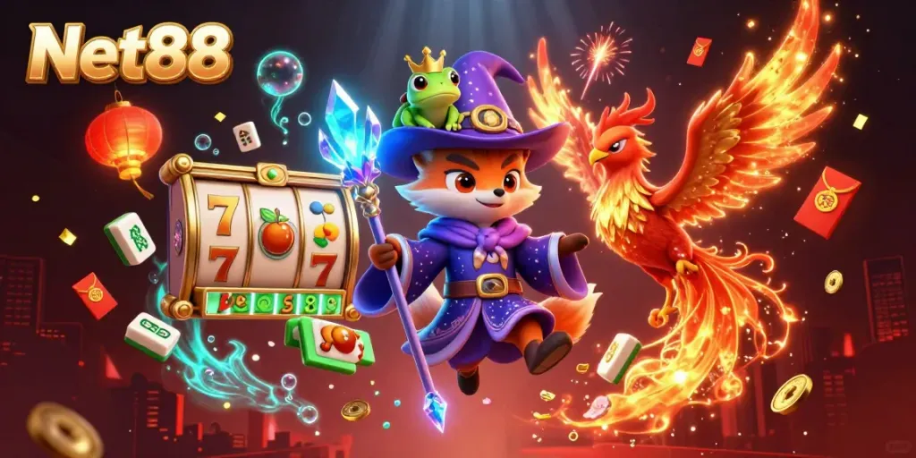 Experience thrilling wins with Net88's vibrant casino games and magical graphics.