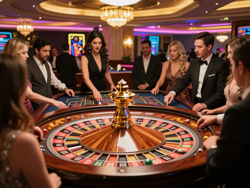 Rasakan sensasi alternatif deluna4d saat pemain terlibat dalam permainan roulette yang intens di kasino yang ramai.