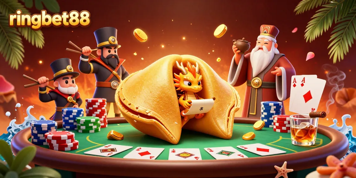 Engage in thrilling gameplay with ringbet88's vibrant and detailed gambling scene showcasing 3D elements.