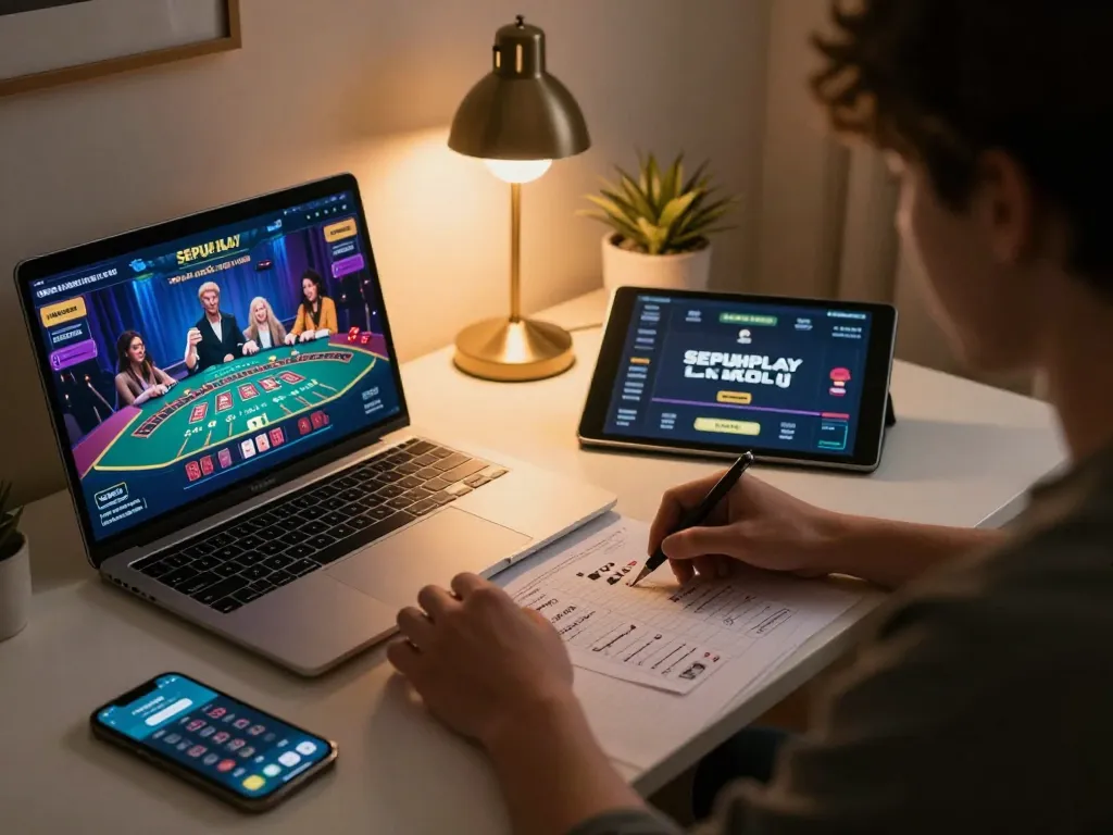 Engaging with link Sepuhplay through live dealer blackjack on a tablet at home