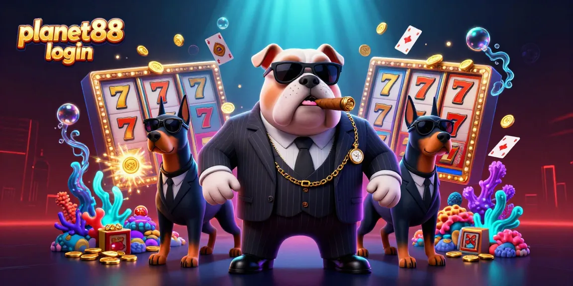 Win big with planet88 login at this lively slot scene featuring a mafia boss and treasures!