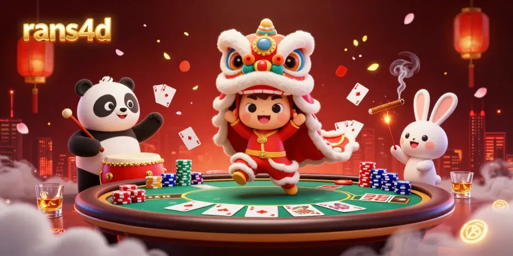 RANS4D: Pengalaman bermain poker yang ceria dengan kostum singa tahun baru di kasino online
