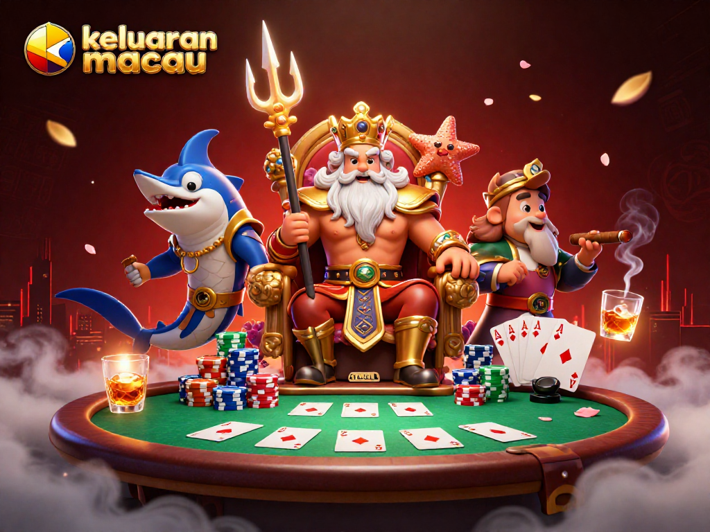 Menangkan permainan dengan keluaran macau yang menarik di meja poker yang penuh warna.