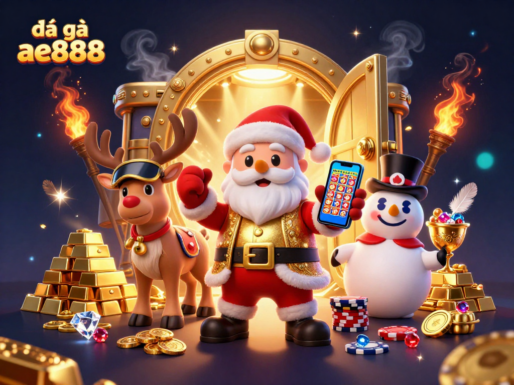Experience thrilling moments of đá gà ae888 in a vibrant 3D casino scene packed with action.