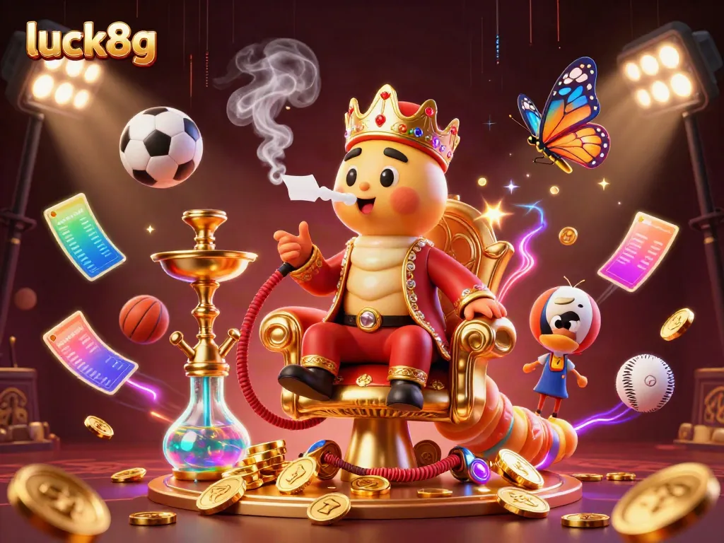 Experience excitement at luck8g with a vibrant 3D casino scene showcasing dynamic game elements and luxurious design.