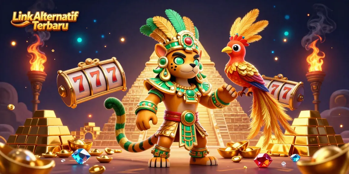 Experience winning excitement with Link Alternatif Terbaru in this vibrant 3D casino scene.