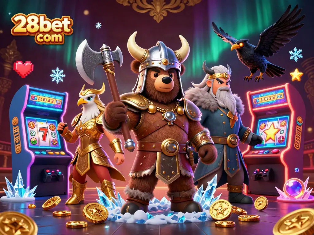 Experience the excitement at 28bet com with a Viking-themed casino adventure featuring vibrant gaming elements.