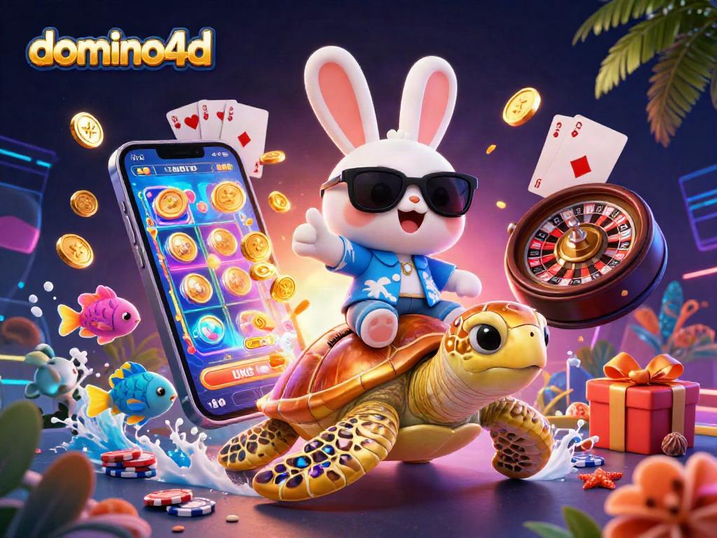 Menangkan permainan di domino4d dengan kelinci beruntung dan penyu emas!