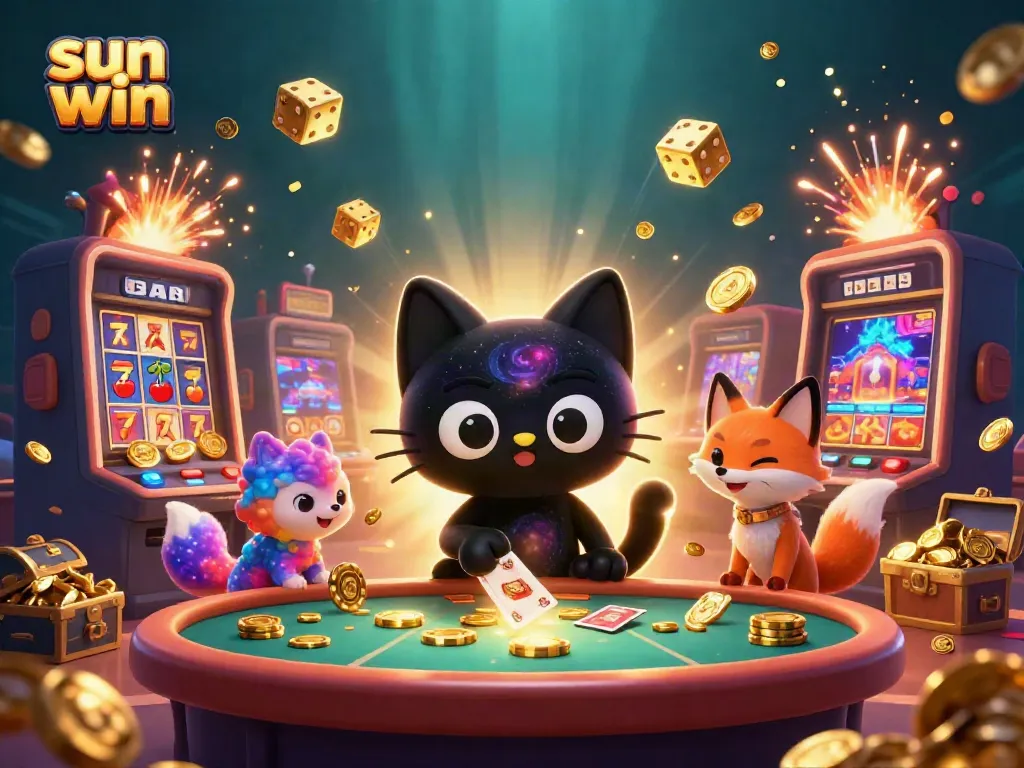 Experience thrills at the sun win cosmic casino with captivating characters and vibrant game symbols.