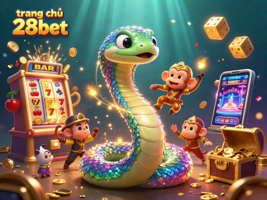 Experience the excitement at trang chủ 28bet with colorful slot machines and festive casino atmosphere.