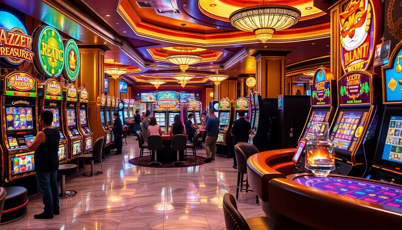Experience thrilling jackpots at https://topnohu.one/ in this vibrant casino slot machine scene.
