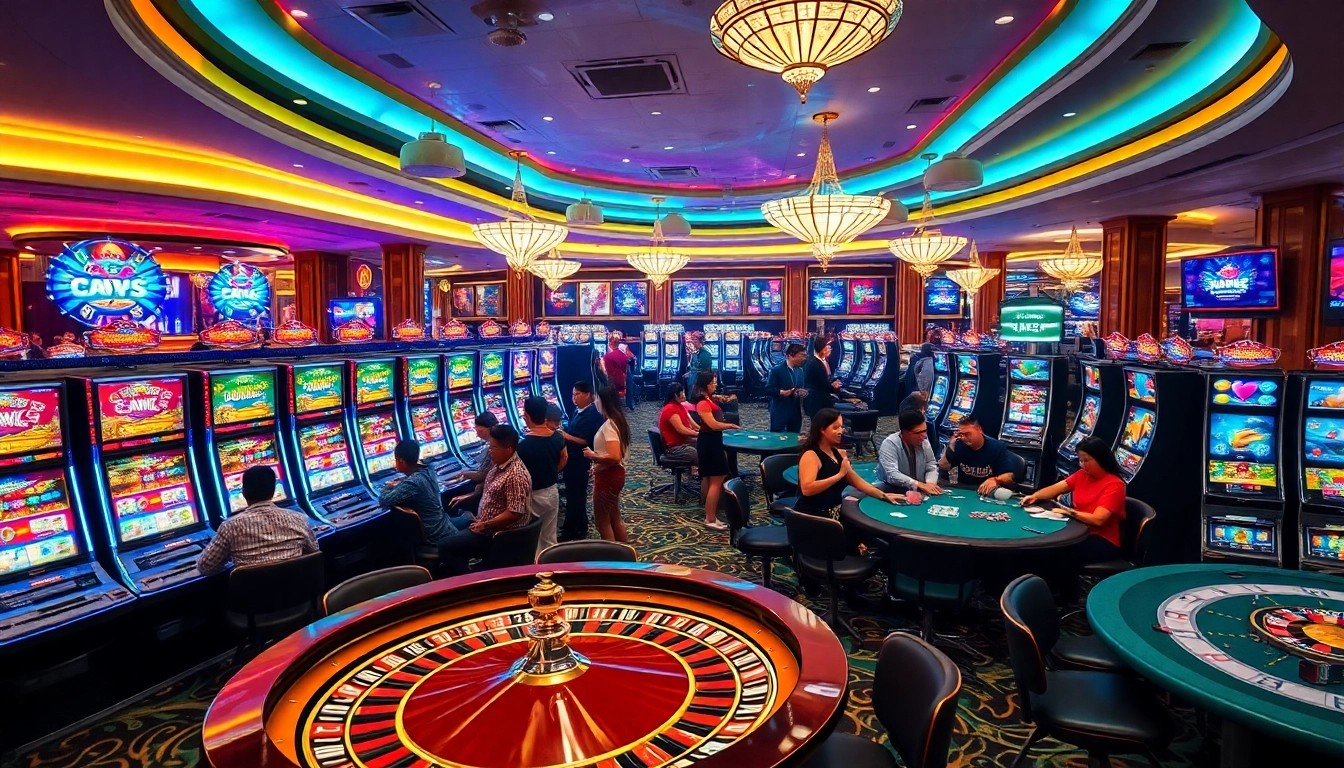 Situs slot gacor sign highlighting thrilling gaming experiences in a luxurious casino setting