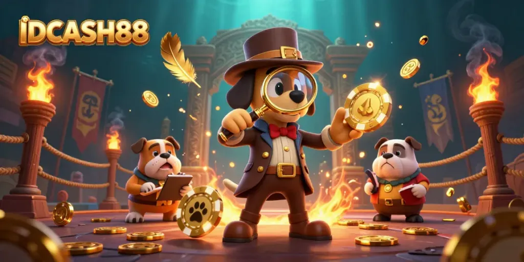 Engage in thrilling poker adventures with IDCASH88, featuring vibrant gaming elements and enchanting illustrations.